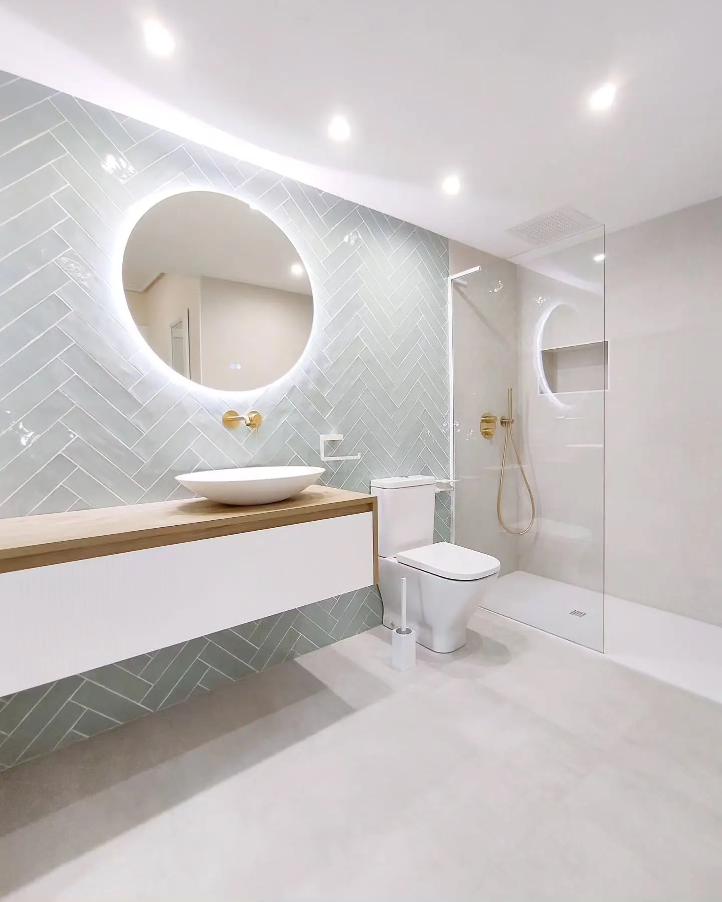 Baño moderno reformado en Zaragoza